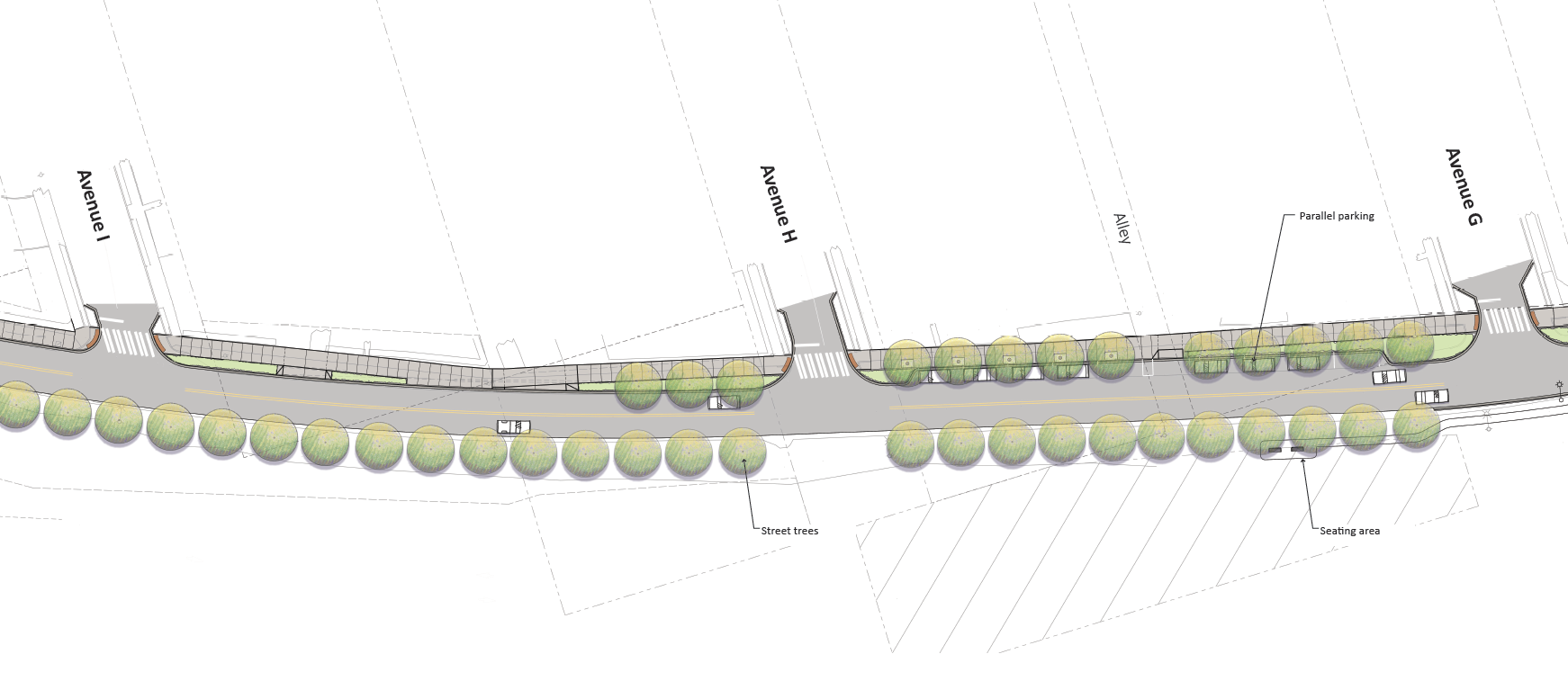 Ave G and Ave H and Ave I