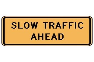 slow traffic ahead