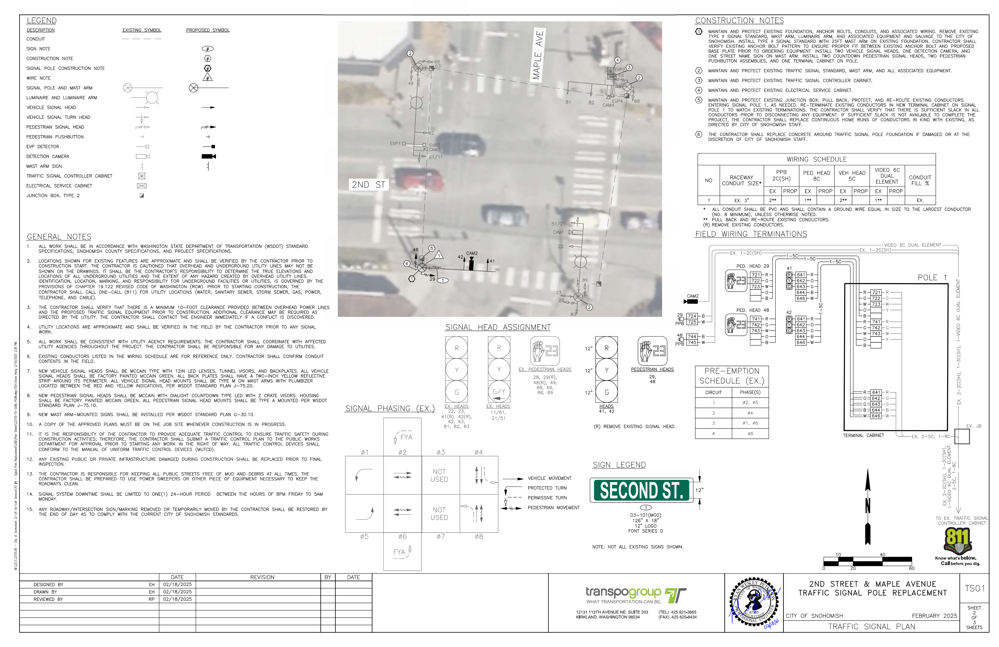 Civil plan sheet showing site plan of proposed work.